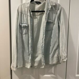 Light Blue Denim Button Up